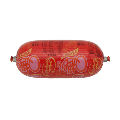 Steam Cooking Customized Logo Print Plastic Sausage Casing For Sausages