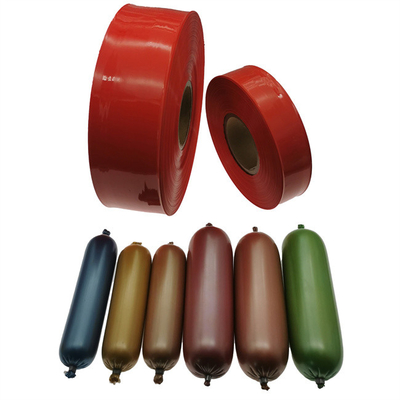 Customized Logo Printed Food Grade Plastic Sausage Casing Heat Resistant