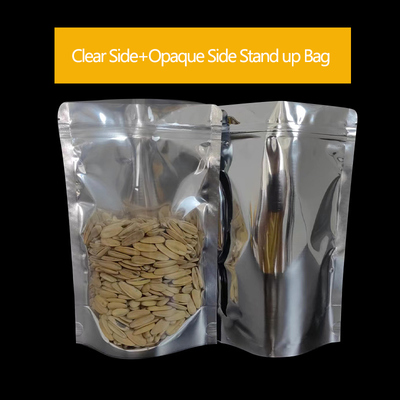 One Side Transparent And The Other Side Opaque Aluminum Vacuum Bags For Food Packaging 
