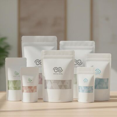 Customized Sizes High Barrier Ziplock Standup Bags with Custom Logo Printing for Snacks and Coffee