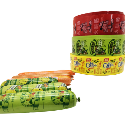Custom OEM Logo Printed High Shrinkage Colorful Food Grade Artificial Sausage Casings in Different Sizes