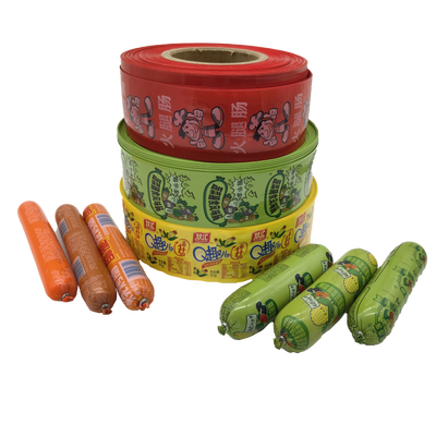 Custom OEM Logo Printed High Shrinkage Colorful Food Grade Artificial Sausage Casings in Different Sizes