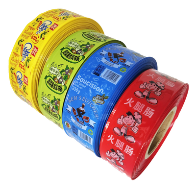Custom OEM Logo Printed High Shrinkage Colorful Food Grade Artificial Sausage Casings in Different Sizes