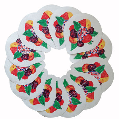 OEM ODM Die Cut Lids 30 Microns 33 Microns Yogurt Cup Lids Easy Peelable