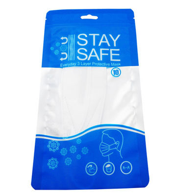 Kingred Custom Printing Barrier Heat Sealable Ziplock Mask Pouch Packaging Bag