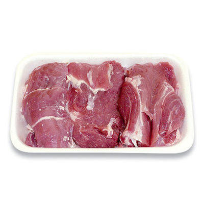 Anti Fog White Black Disposable Food Trays 100mm Depth For Meat Fish