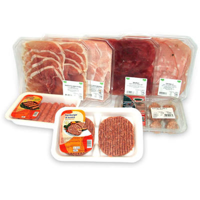 Rectangle PP PET Fresh Meat Disposable Food Trays Heat Sealing High Barrier