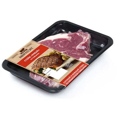 PET CPET Disposable Food Trays With Lids 200mm Length Refrigeration Storage