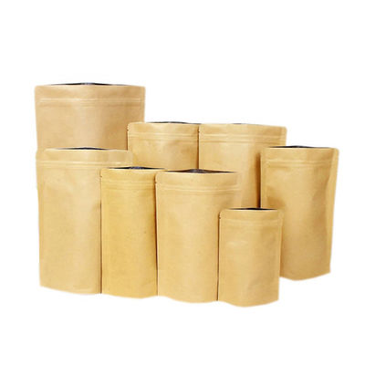 Doy Pack Food Packaging Bags Waterproof Kraft Paper Stand Up Ziplock Pouch