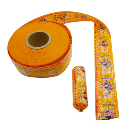 Sample Free Wholesale Easy Peel Off 90 mM Orange Flexography Printing Plastic Sausage Casing