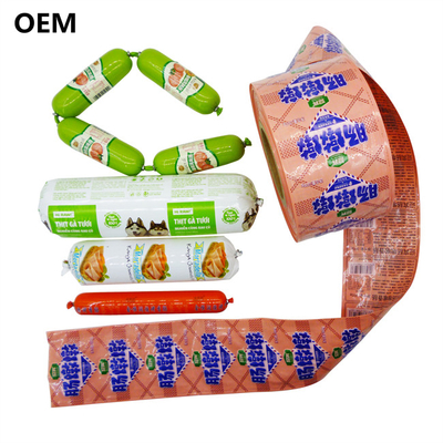 Co-Extruded 5 Layers Custom Flexography Printing Polyamide Sausage Casing For Sausages