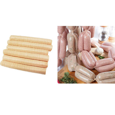 25mm Edible Sausage Casings Natural Color Collagen Casings For Wind Sausages