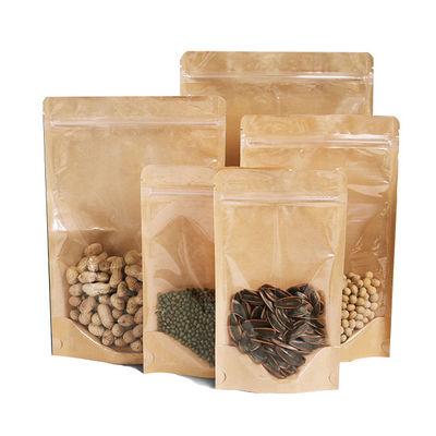 Resealable Food Packaging Bags Moisture Proof Ziplock Stand Up Pouch
