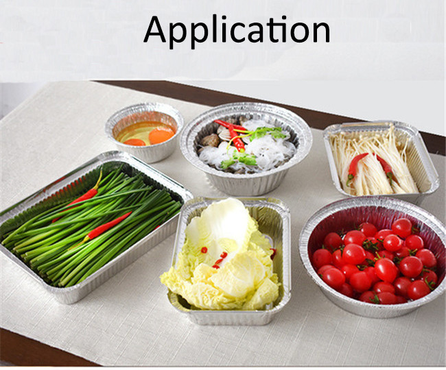 ISO SGS Gold Aluminium Foil Container With Lid Non Toxic